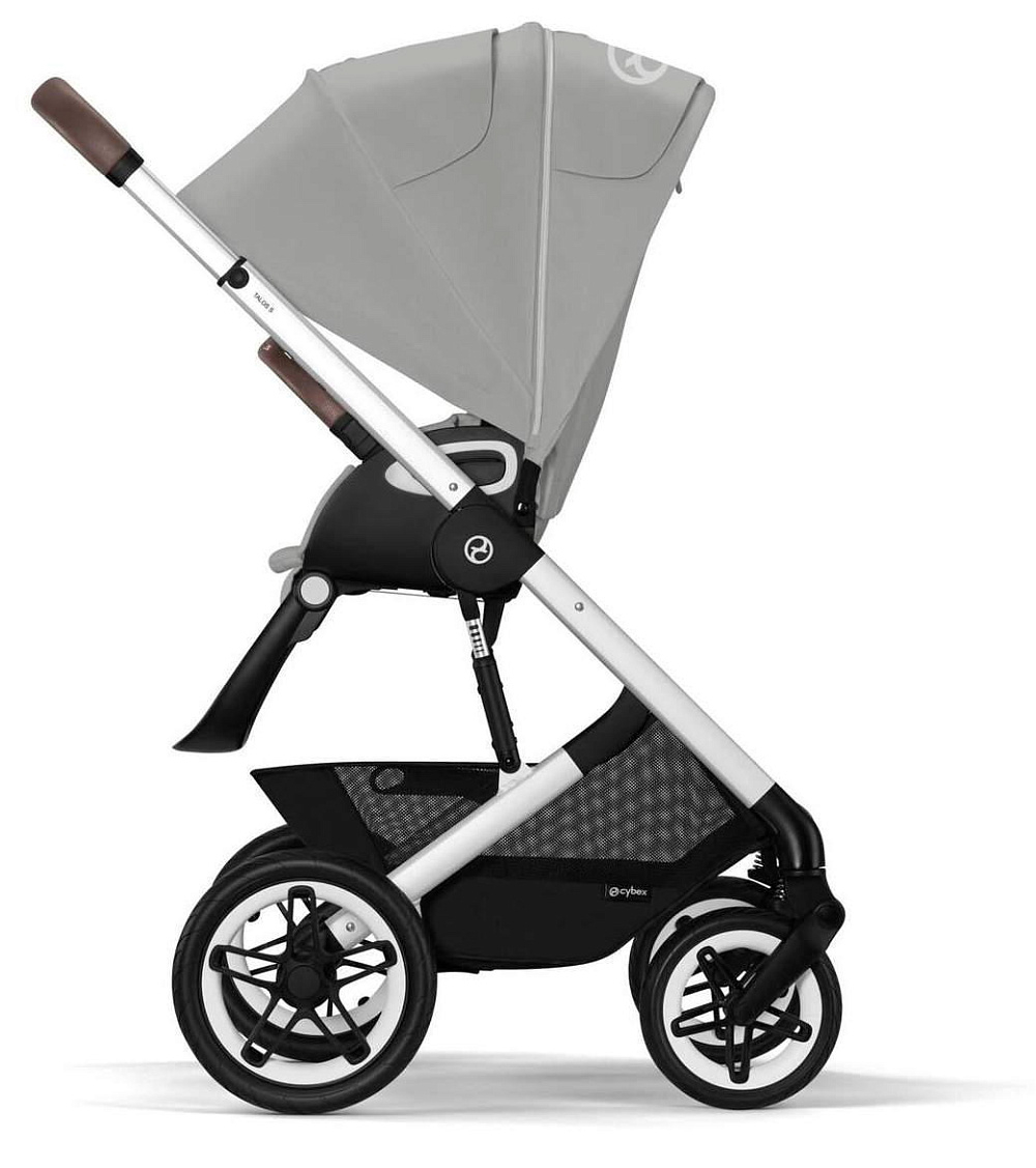 Коляска Cybex Talos S Lux SLV complete Aton B2 Bay Blue 3 в 1 Stone Grey с дождевиками