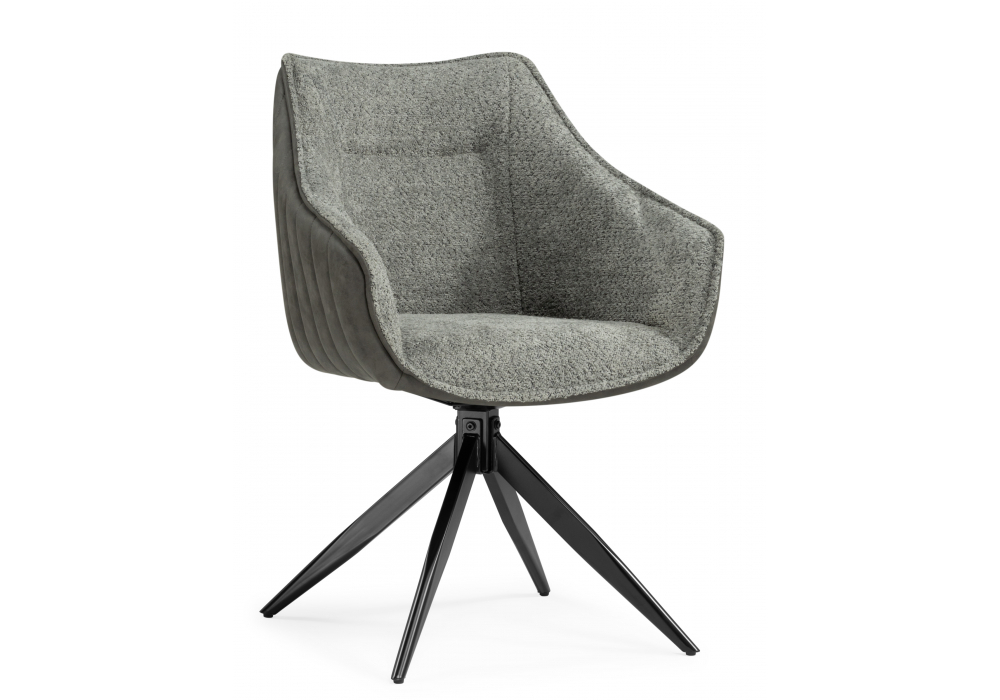 Стул на металлокаркасе Woodville Kansas gray, graphite gray, black, ножки черные