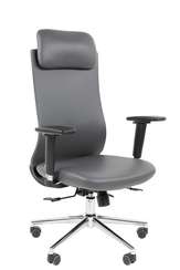 Офисное кресло Chairman 500LUX Россия экокожа cерый