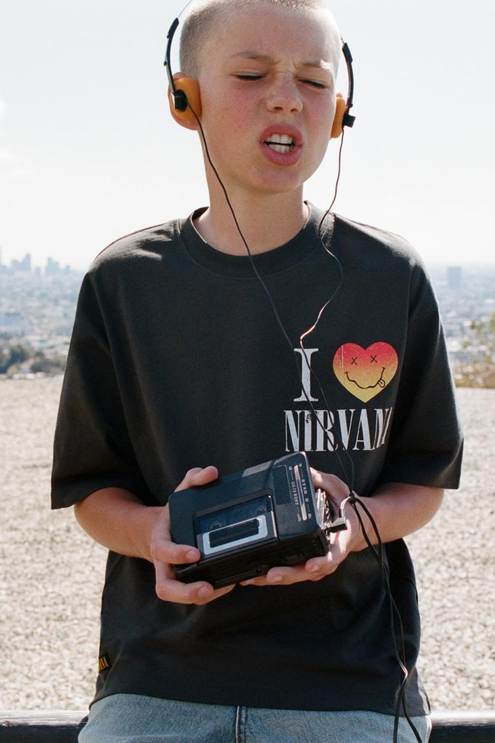 ZARA ФУТБОЛКА С ПРИНТОМ NIRVANA ®, АНТРАЦИТОВО-СЕРЫЙ