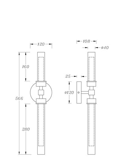Настенный светильник (бра) Maytoni MOD116WL-L7BS3K