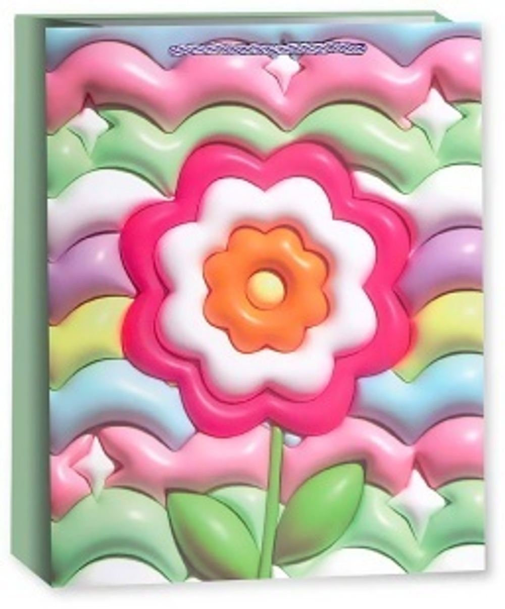 Пакет подарочный, Красочный цветок, Дизайн №1, 32*26*10 см