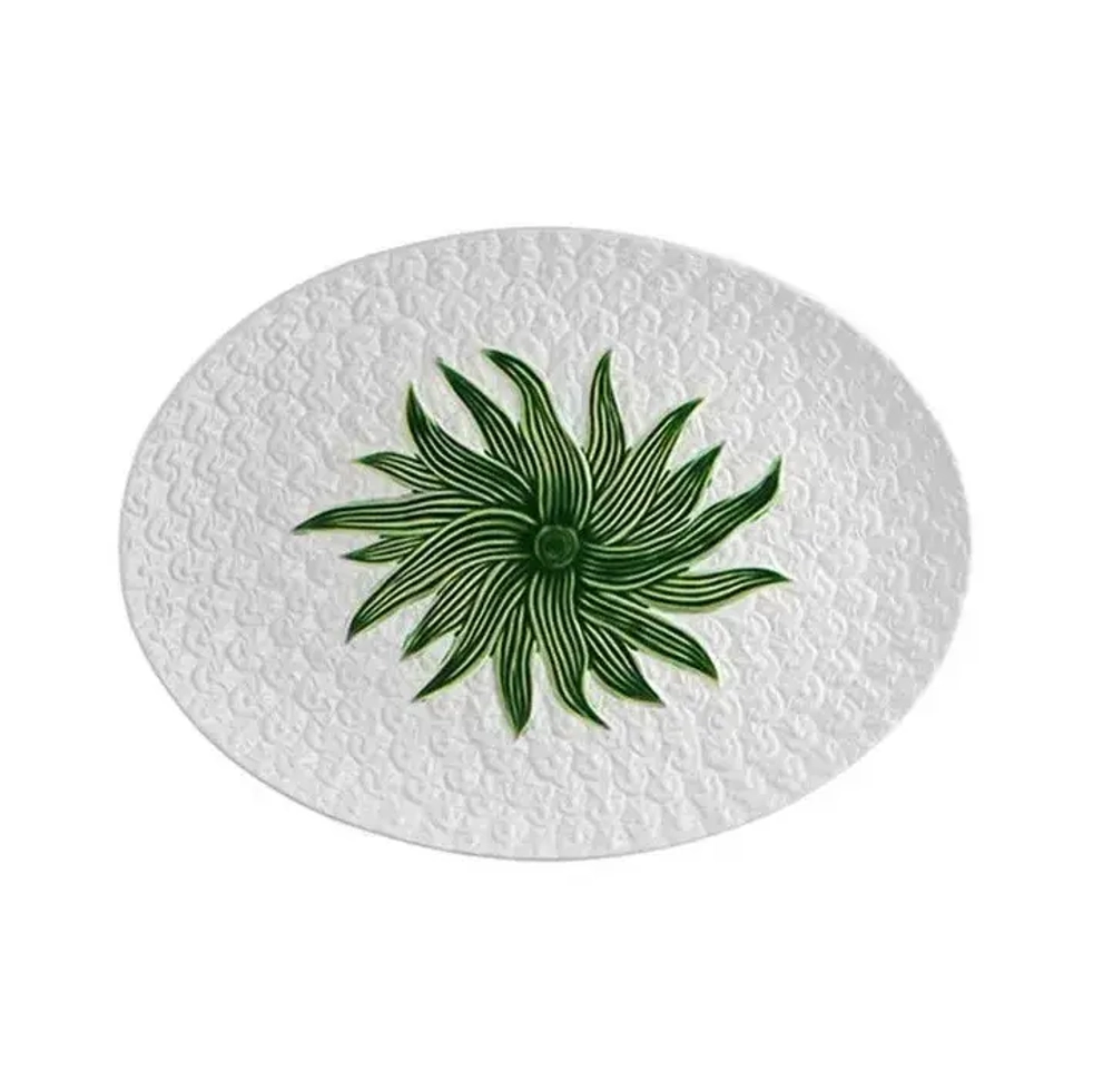 Блюдо круглое Bordallo Pinheiro Pineapple белое (40 см)