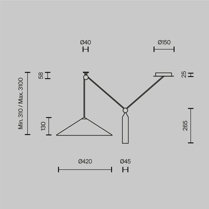 Подвесной светильник Maytoni Technical Peso P080PL-01W