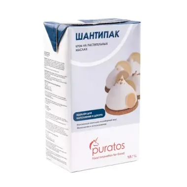 Сливки PURATOS Растительный крем для взбивания Шантипак 26%, 1л