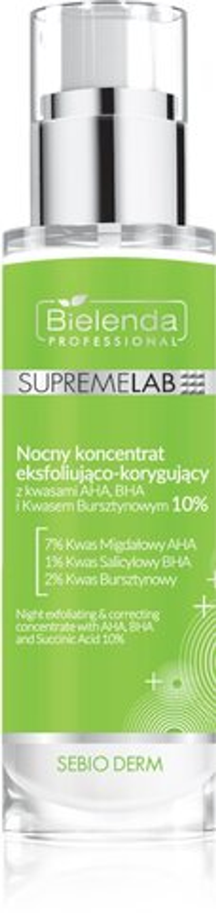 Bielenda Professional Supremelab Sebio Derm - ночной отшелушивающий и корректирующий концентрат /   30  ml  / GTIN 5902169048044