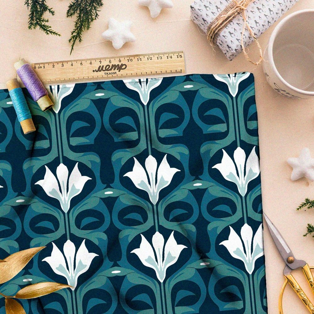 Ткань премиум Оксфорд 600D романтическая фантазия