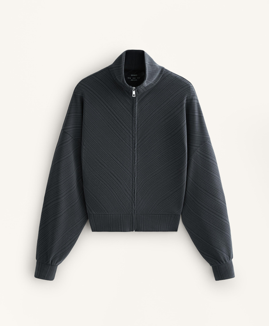 Oysho Куртка с асимметричной полосой из ткани с модалом, асфальтовый