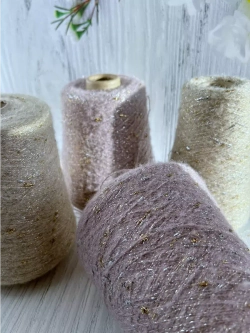 Пряжа для вязания с Мохер с люрексом Люмия