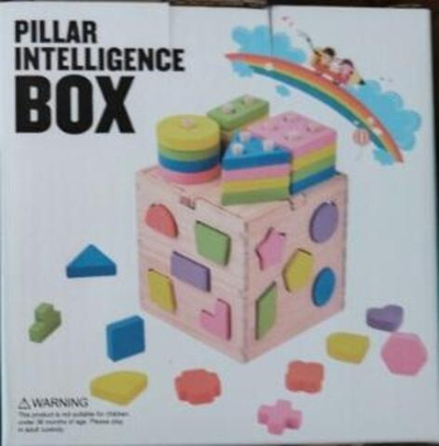 Развивающая игрушка деревянная Сортер куб, коробка C-41739
