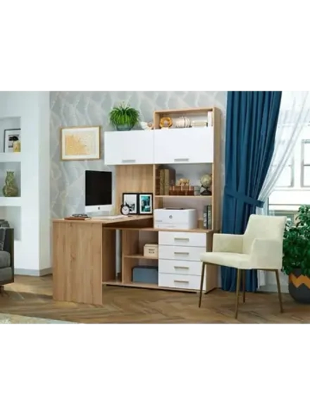 Стол компьютерный угловой с ящиками 138,4х57х187 см