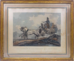 Дебюкур Филибер-Луи. Русский курьер, развозящий депеши. Бумага, акватинта. 1813-1814 гг.