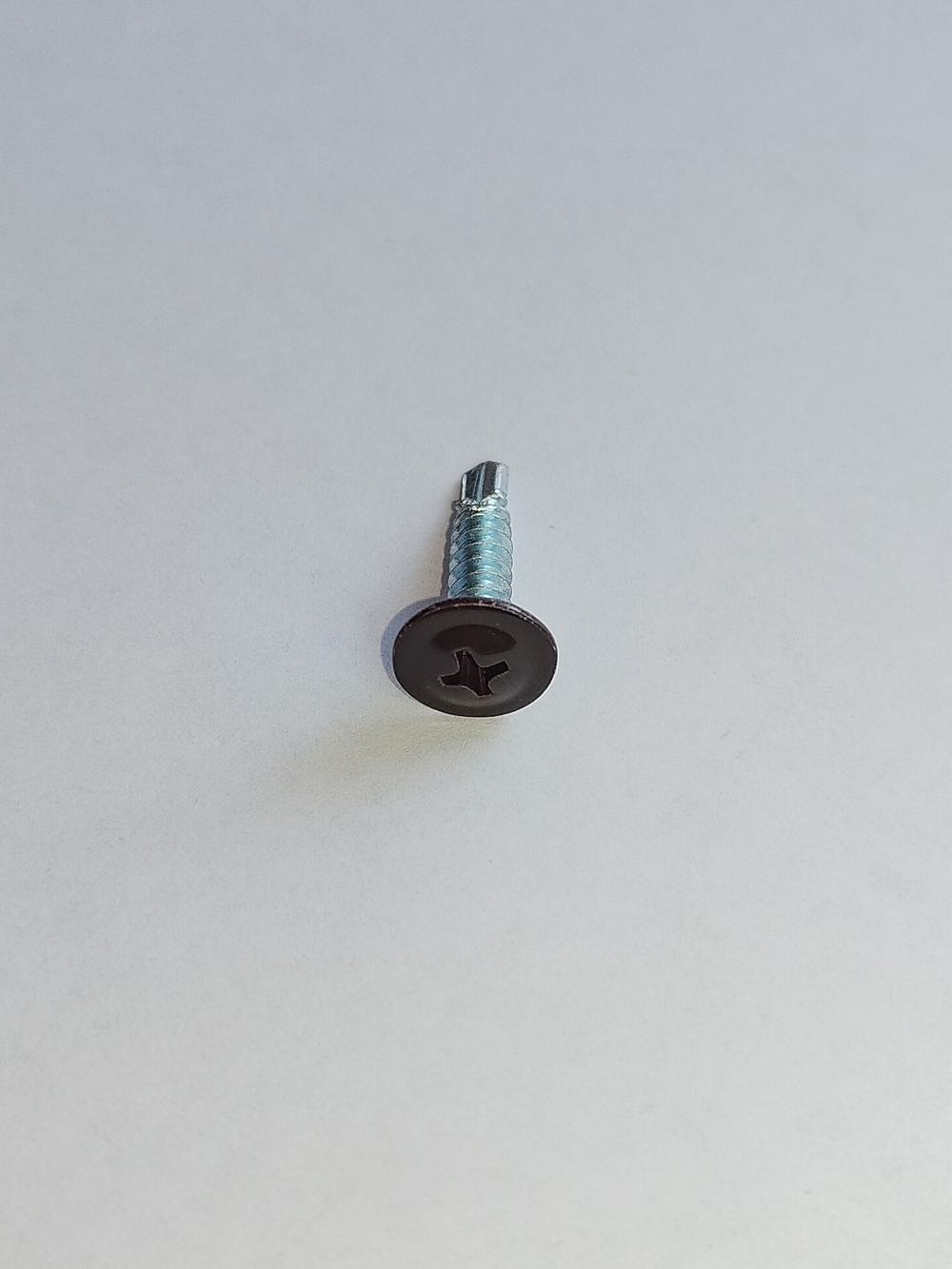 4,2х19 RAL8017 Саморез с прессшайбой СВЕРЛО коричневый (50 шт)