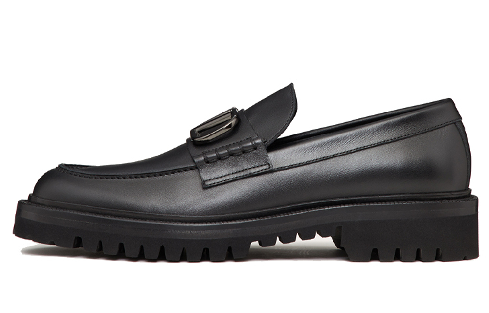 Valentino VLogo Plaque Slip On Loafers
