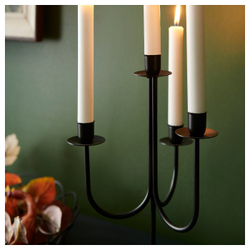 IKEA HÖSTAGILLE  (ИКЕА ХÖСТАГИЛЛЕ)  -  Канделябр, черный, 37 см