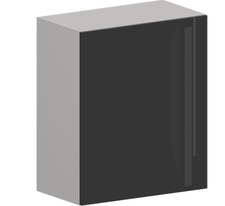 Кухня Модуль ШВ 600М Белый / Графит Глянец