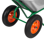 Тачка садово-строительная, 2-х колесная, усиленная, грузоподъемность 320 кг, объем 100 л Palisad