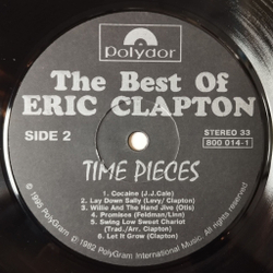Винтажная виниловая пластинка LP Time Pieces The Best Of Eric Clapton (Россия 1995)