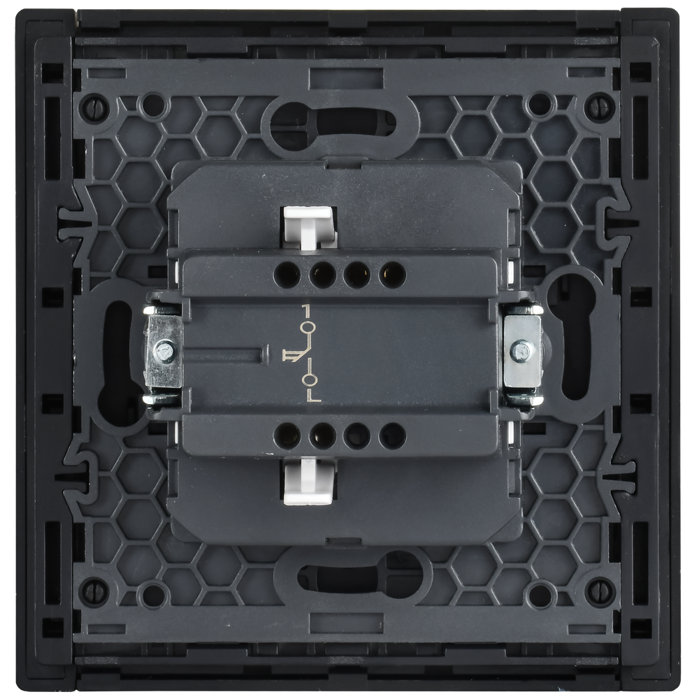 FORTE&PIANO Выключатель 1-клавишный самовозвратный 10А FP710M металл никель IEK