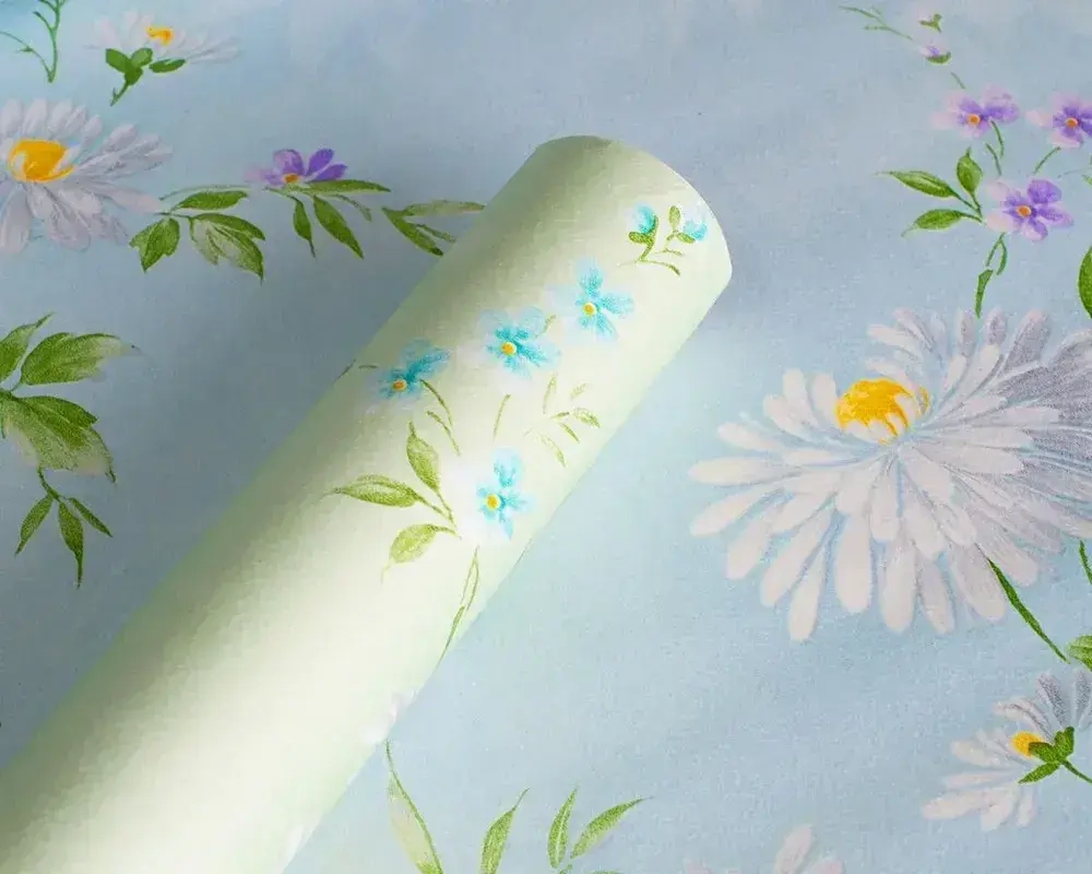 Обои бумажные Саратовская обойная фабрика Лужайка 775-04 0.53*10м