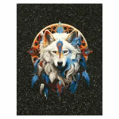 Rəqəmlərlə rəngləmə \ Картина по номерам на холсте с глиттером ТРИ СОВЫ "Ловец снов", 30*40sm