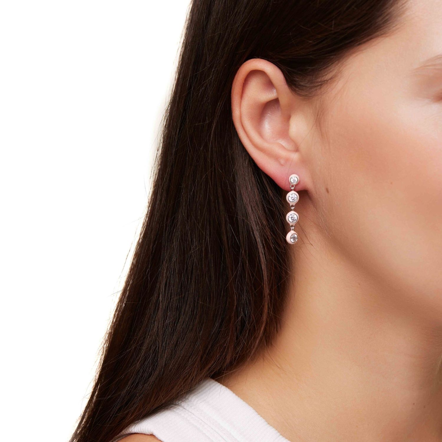 Серьги Crystal Peach Strings Earrings