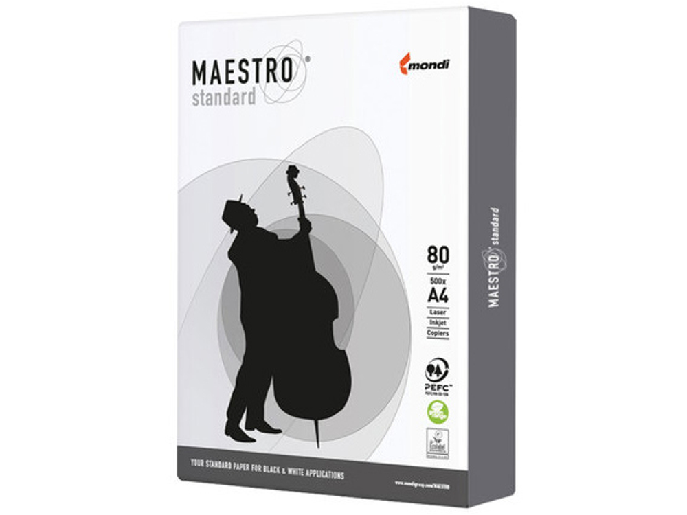 Бумага д/оф. техники  MAESTRO STANDART А4 80 г/м белизна 96% 500л (5шт/уп) (60уп/пал)