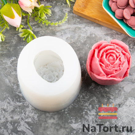 Силиконовый молд 3D «Роза-H»