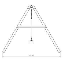 Деревянные качели с двумя гибкими качелями