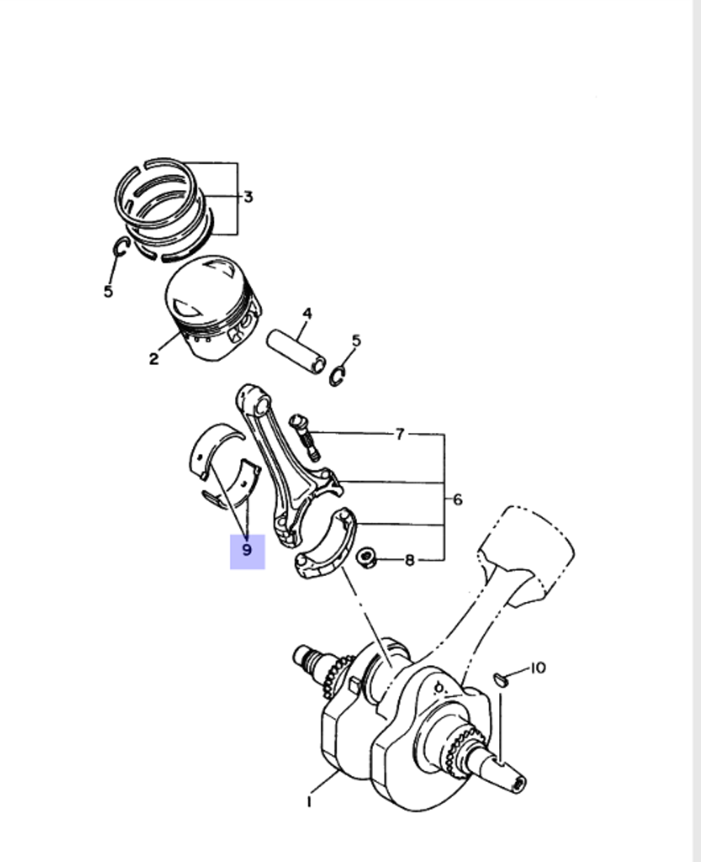 Вкладыш шатунный 22U116563000