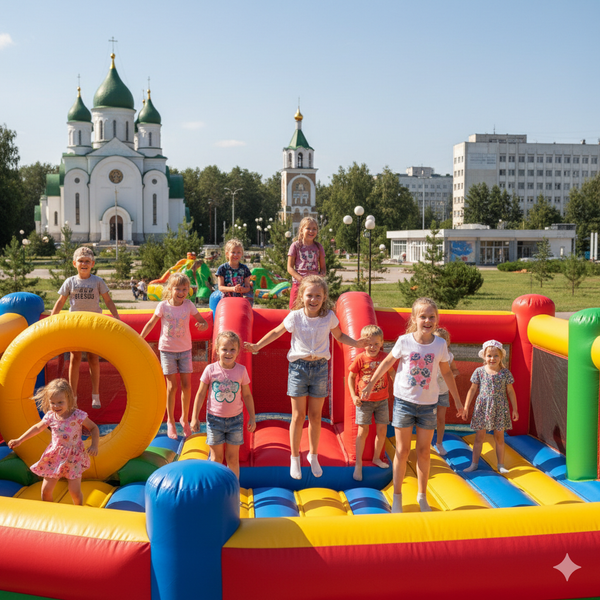 Надувной батут купить в Электростали недорого | БатутМастер