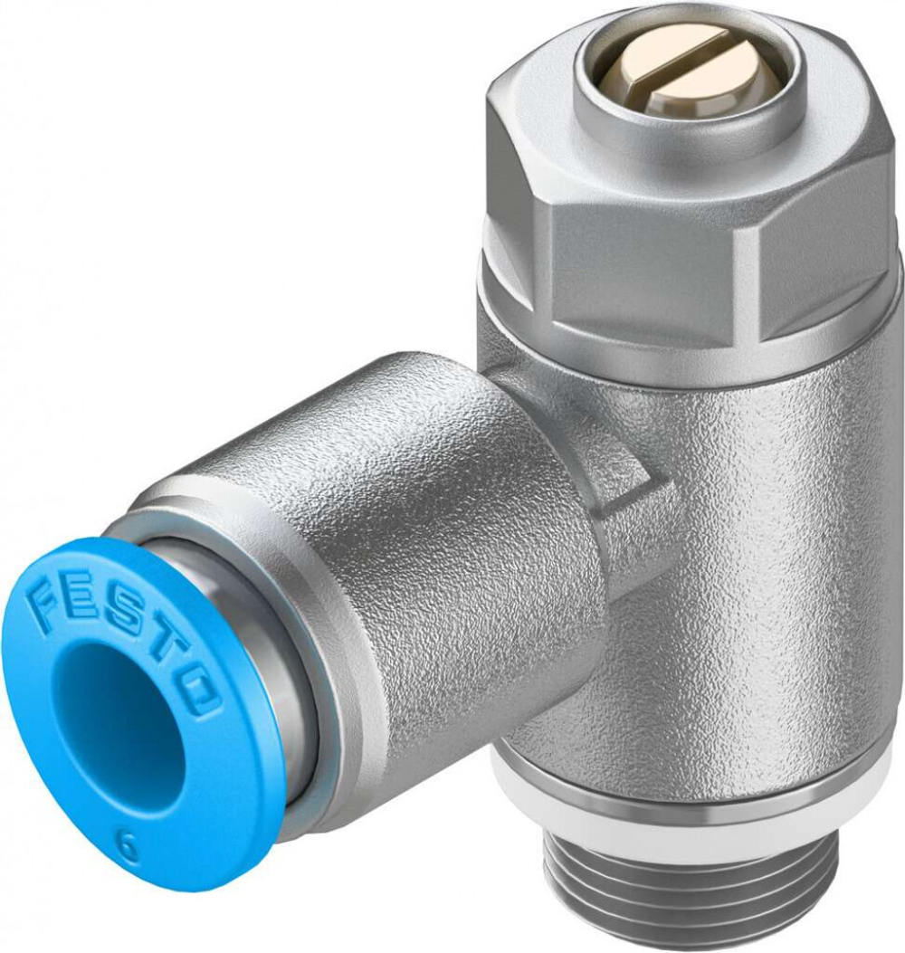 Дроссель с обратным клапаном Festo GRLA-1/8-QS-6-D