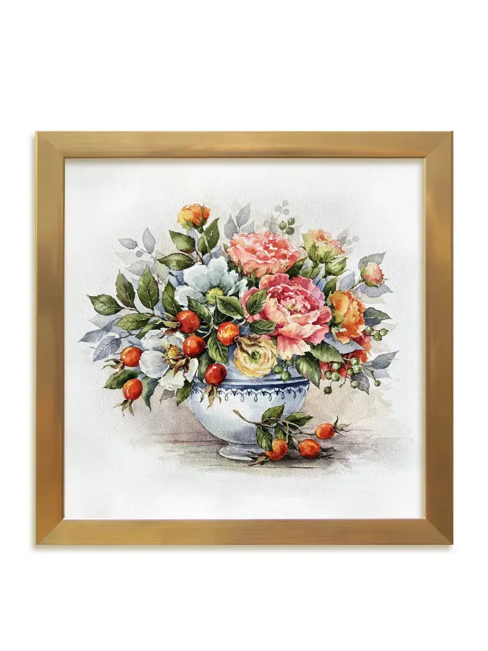 Картины на стену интерьерные на холсте 4 шт, 23*23 см