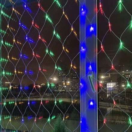 Гирлянда светодиодная "Сеть" 1.8мх1.5м мультирежим 220В IP20 мультиколор ЭРА Б0041901
