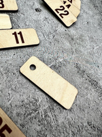 Номерки гардеробные дерево 2х5см