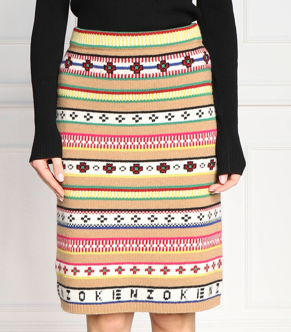 хлопковая юбка Kenzo - разноцветная(FC62JU3173CH)