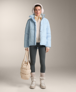 Oysho Утепленная водоотталкивающая куртка Primaloft®, голубой