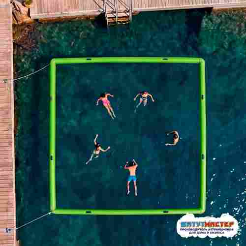 Надувное ограждение для купания в открытом море «Водный предел», 6×5×0,6 м
