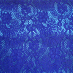 Ткань Кружево корд на трикотажной основе, 240 гр/м2, 150 см, электрик