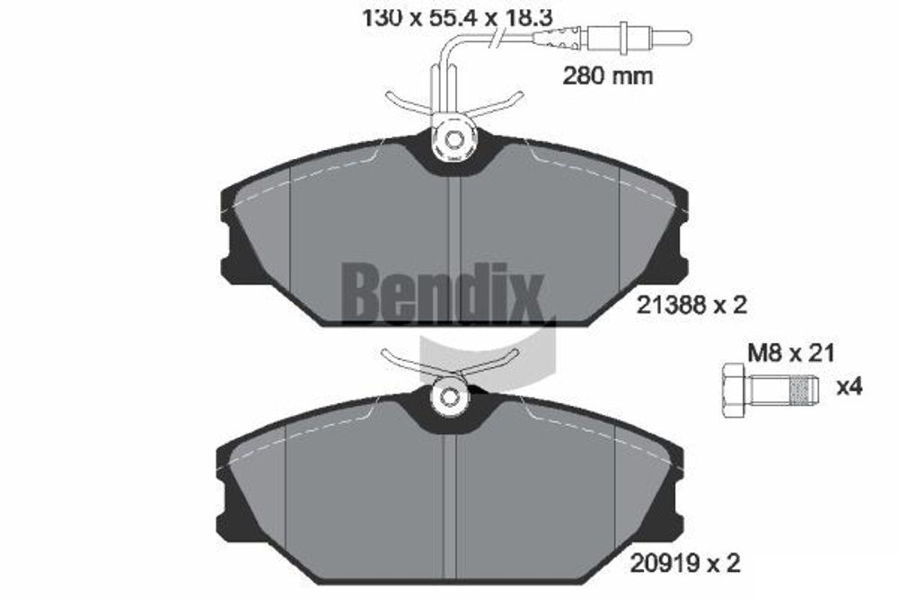 BENDIX Braking - BPD1519-BEN - Brake Pad Set, disc brake
