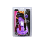 Фиолетовый вибростимулятор с шипами на головке - 14,3 см.