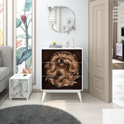 Комод Яблоко Евы с 3 ящиками Айс