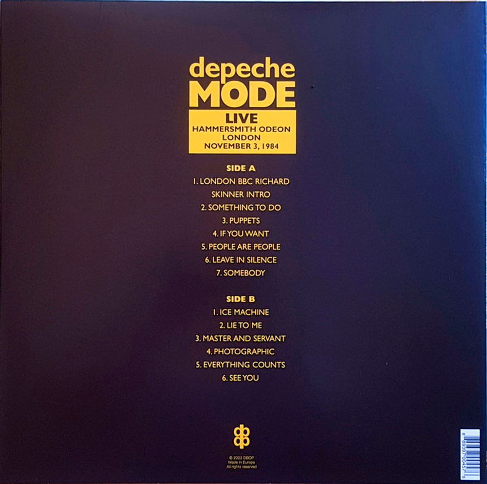 Depeche Mode / Live (Hammersmith Odeon London November 3, 1984)(LP)