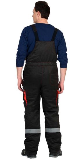 Костюм зимний "Сириус-Титан" полукомбинезон (черный/красный)