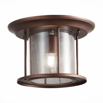 Светильник уличный потолочный 1*E27 SL080.402.01 тёмный кофе/прозрачный Lastero ST-Luce