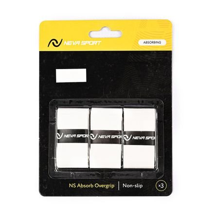 Овергрип NEVA SPORT, UOA2-101, упак. по 3 шт, 0.6 мм, 110см, белый