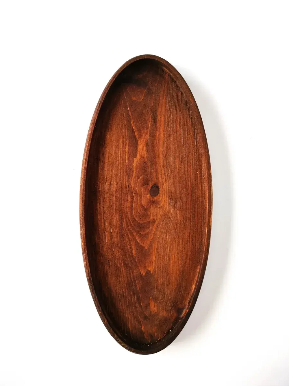 Поднос деревянный овальный