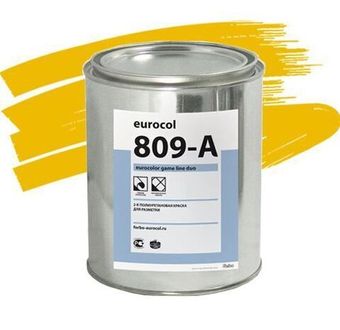 Краска полиуретановая Forbo Eurocolor 809-A Game Line Duo для разметки желтая 0,5 кг