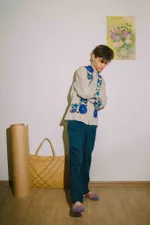 Рубашка Soeurs Chamomile Blue Shirt beige