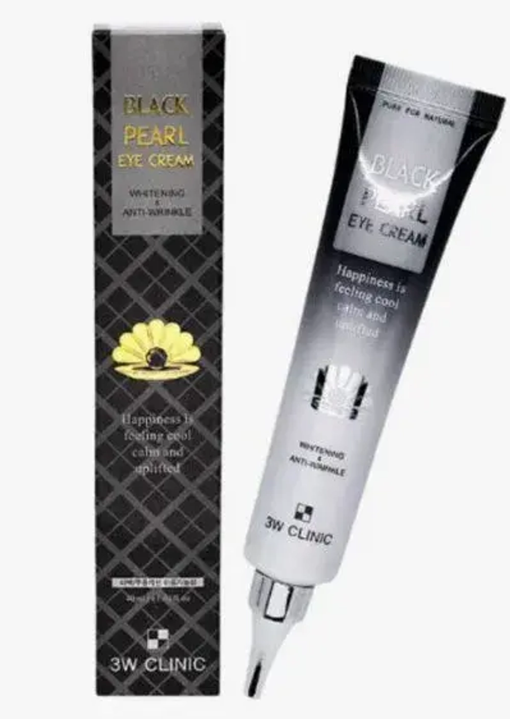 3W CLINIC Whitening & Anti-Wrinkle Black Pearl Крем для кожи вокруг глаз, с жемчугом, 40 мл